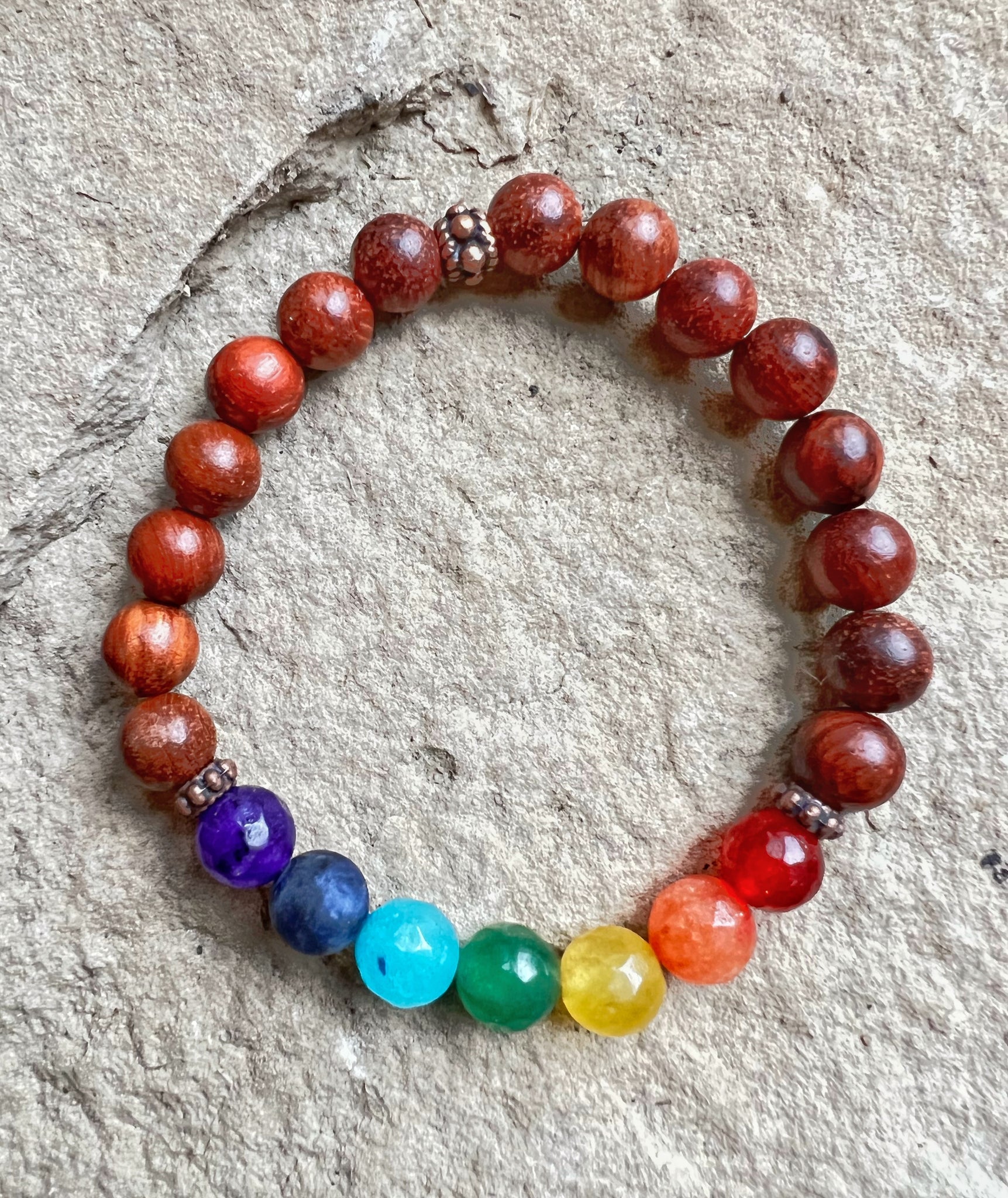 Gemstone/Wood Chakra Bracelet – Wyld Earth